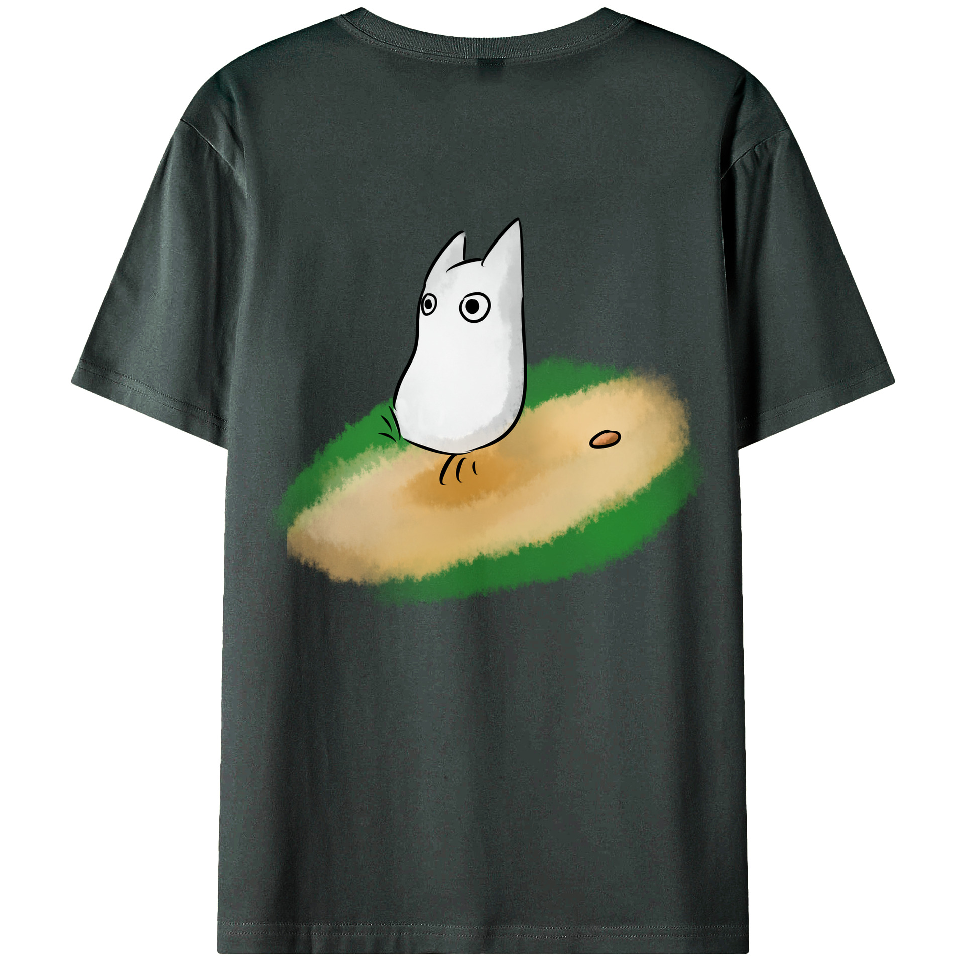 （画像用） となりのトトロ 草壁メイ 草壁サツキ My Neighbor Totoro Satsuki Kusakabe Mei Kusakabe 綿100％ メンズ半袖Tシャツ（バックプリント） 通気性